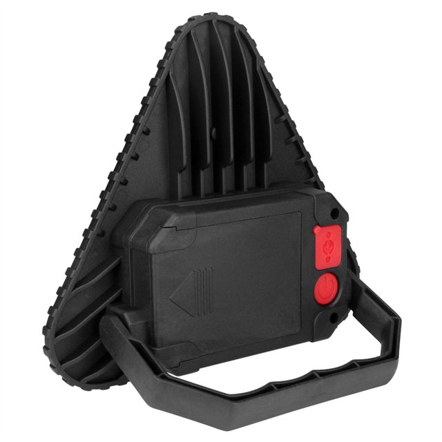 Eigraketly Lámpara de trabajo COB, alarma de seguridad, función de carga USB profesional, lámparas de trabajo LED triangulares para interiores Ropa Deportiva, Zapatos