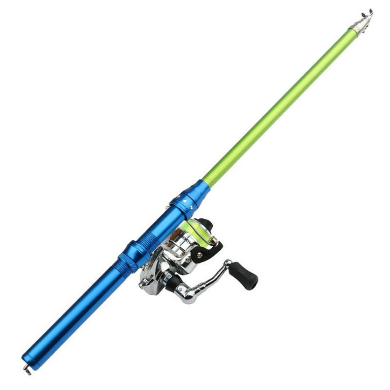 Portable Mini Carbon Fiber Sea Fishing Rod Detachable Telescopic Ice Raft  Fish Pole for Outdoor Travel Fishing - Colorful Aluminum Alloy Handle