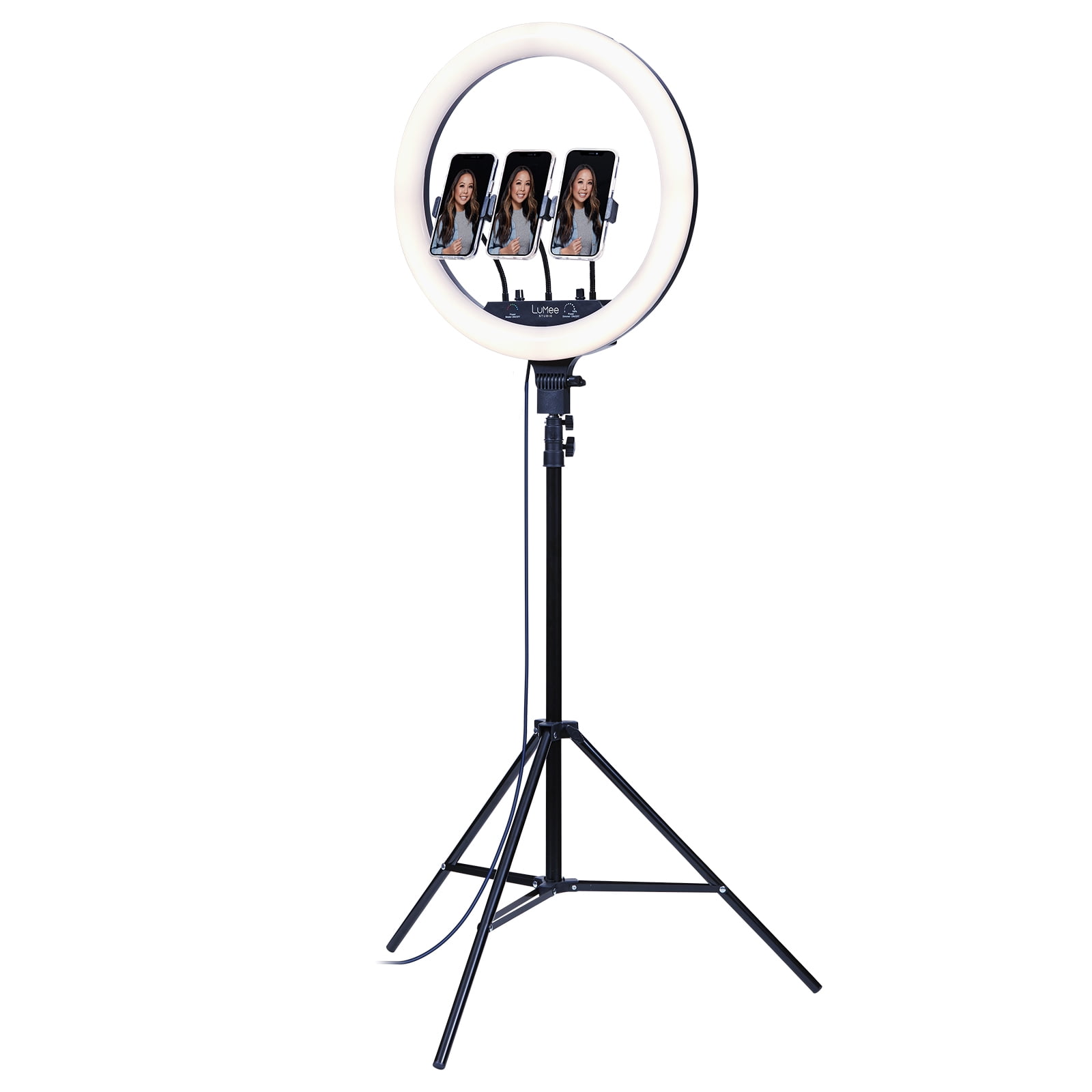 LuMee Studio RGB Ring Light with Tripod Stand - 18 - Black