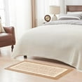 thumbnail image 4 of Bath mats for Bathroom Non Slip, Fluffy Absorbent Microfiber Bath mat Washable, Aesthetic Bathroom Rugs, Large Beige Bath mat, Beige, 36" x 24", 4 of 9