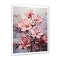 thumbnail image 2 of Designart "Pink and Grey Fuchsia Serenity Blooms II" Floral Framed Wall Art - Traditional Pink Fuschia Entryway Framed Wall Art Print, 2 of 6