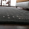 thumbnail image 5 of Rugsotic Carpets Handmade Rugs Hand Knotted Loom Rectangle 6'x9' Charcoal Wool for Indoor Use, 5 of 8