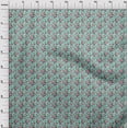 thumbnail image 4 of oneOone Silk Tabby Arctic Blue Fabric Florals Craft Projects Decor Fabric Printed By The Yard 42 Inch Wide, 4 of 4
