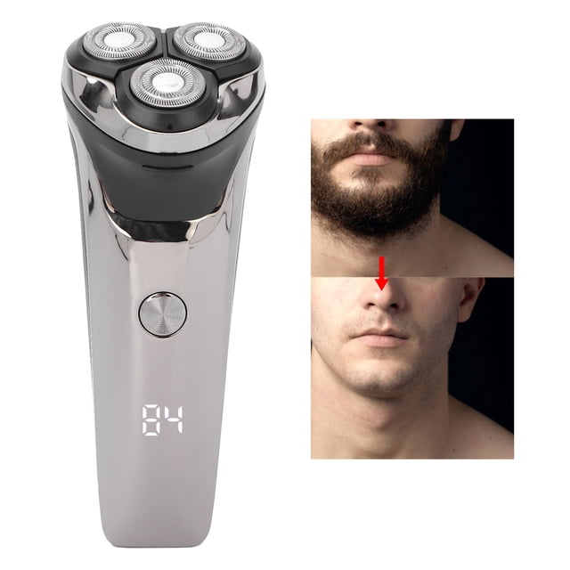 Recortadora De Barba, Afeitadora Eléctrica, Pantalla Digital LCD Recargable, Cabezal De Cuchillo Flotante 3D Con Cable USB Para Uso Diario
