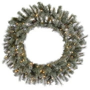 Frosted Sartell Pre-Lit Wreath