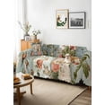 thumbnail image 3 of Elegant Spring Floral Couch Cover for 2 Cushion Sofa, Farmhouse Summer Botanical Plaid Washable Loveseat Sofa Covers Slipcover for Sectional Sofas L-Shaped, Couch Throw Cover 71"x118", 3 of 9