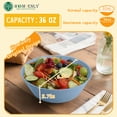 thumbnail image 5 of Homienly Wheat Straw Bowls 36 Oz Set of 6 - Unbreakable Microwave Safe Soup Bowls & Cereal Bowl, Reusable Plastic Bowls for Kitchen, Dining, Camping, Party, Dishwasher Safe Ramen Bowl (Sky Blue), 5 of 9
