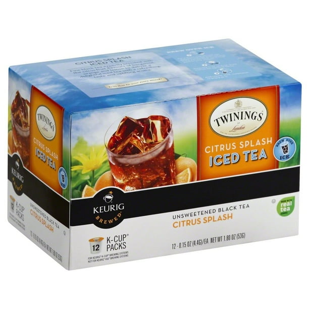 Twinings Citrus Splash Iced Tea Keurig KCups, 12 Ct