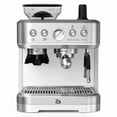 thumbnail image 1 of Espresso Machine with Built-in Grinder,Italian ULKA 15 Bar Espresso Machine - 85oz Water Tank, Dual PID Control, Milk Frother & Auto-Cleaning for Perfect Lattes,Silve, 1 of 7