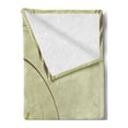 thumbnail image 2 of Green and Brown Soft Flannel Fleece Blanket, Floral Arrangement with Swirls Lines Petal Buds Abstract Bouquet, Cozy Plush for Indoor and Outdoor Use, 50" x 70", Pale Green Brown Pink, by Ambesonne, 2 of 5