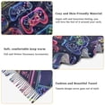 thumbnail image 6 of Winter Scarves for Women Neon Gaming Joystick Fashion Pashmina Shawl Wraps Long Blanket Scarf for Fall Spring, 6 of 10