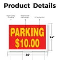 thumbnail image 2 of Parking $10 Dollars Yard Sign 24 Inch x 36 Inch Single Sided Weatherproof Heavy-Duty Plastic with Stake | Event Parking, Affordable Pricing, Clear Messaging | Made in USA, 2 of 7