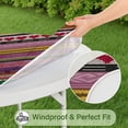 thumbnail image 5 of Elastic Edge Round Table Cover in Floral Boho Print, 44 Inch Fits 38-42 Inch Tables Durable, 5 of 7