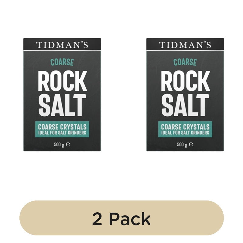 Tidman's Natural Rock Salt 500g, British Import (Pack of 2)