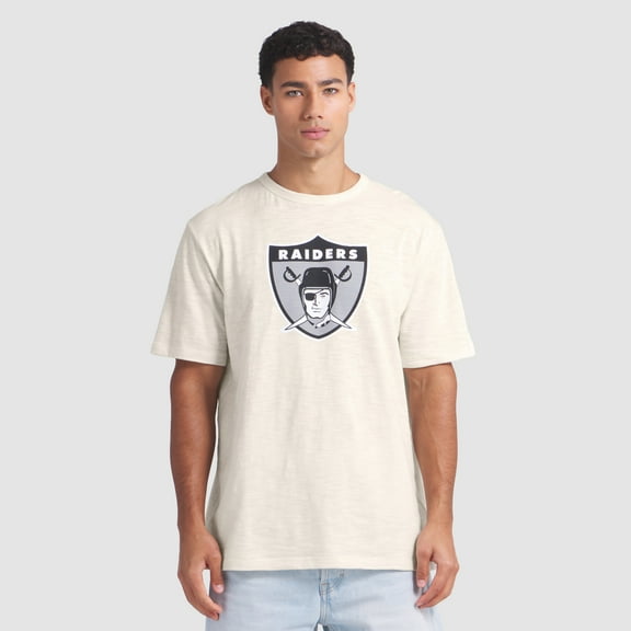 Men's Fanatics  Cream Las Vegas Raiders Slub T-Shirt