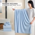 thumbnail image 2 of Green Essen 4 Pack Oversized Bath Towel Sets 700 GSM Soft Shower Towels 35 x 70 Inches Quick Dry Bath Sheets Highly Absorbent Bath Towel Clearance for Bathroom Spa Hotel Gym(Blue), 2 of 8