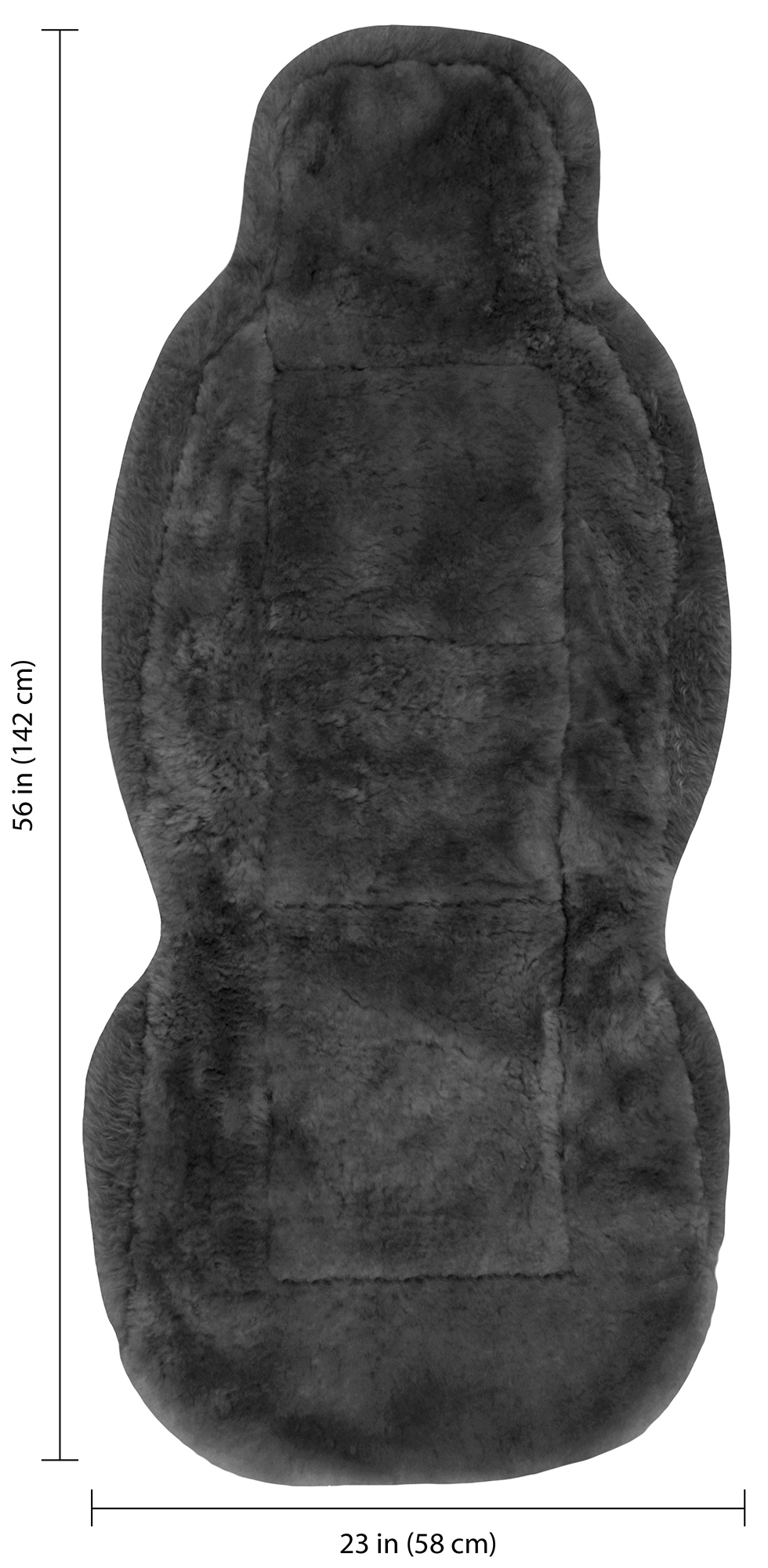 Eurow Sheepskin Seat Cover New XL Design Premium Pelt - Gray - image 3 of 6