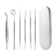 thumbnail image 1 of Herramientas de limpieza de dientes Removedor de acero inoxidable Retiro de cálculo Scraper Lavable Reutilizable Manual MANUAL DIOSOS DE DUSTENTOS Dientes Pinzas Tweeer 6pcs Noticed CE001731-04B, 1 of 7