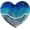 Always Remember How Much I Love You, variant on Ocean Pocket Heart – Mini Handmade Resin Beach Glass Ornament – Sea-Themed Heart Decor – Romantic Gift for Friends & Her, Wedding, Valentine’s Day (Never Forget The Difference You Make)