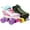 White & Pink, variant on Lenexa Doodle Roller Skates for Girls and Boys - Kids Quads Skates - White, Pink (Kids 2)