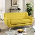 thumbnail image 1 of Modway Remark Modern Upholstered Fabric Loveseat in Sunny Yellow, 1 of 5