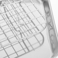 thumbnail image 3 of FONDOTIN 1 Set Baking Pan with Rack Rectangular Stainless Steel Tray for Home and Professional Bakers, 3 of 5