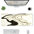thumbnail image 2 of Marble Large Mouse Pad for Desk, Waterproof Extended Gaming Mousepad Desktop, Non-slip Big Long Full deskpad with Stitched Edges for Laptop, Keyboard, Computer for Decor Women Office, XL 31.5*11.8 In, 2 of 6