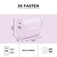 thumbnail image 6 of Liquipel Powertek Woven 20W Combo Wall Charger - Purple, 6 of 8