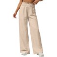 thumbnail image 2 of Miluxas Girl's Wide Leg Pants Elastic Waist Summer Boho Palazzo Pants Beach Vacation Casual Trousers Khaki 11-12Years, 2 of 7