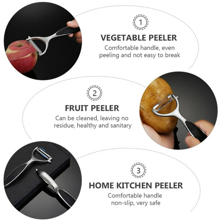 Coxeer Kitchen Peeler Y-Shape Hand-Held Multifunctional Vegetable Peeler Potato Peeler, Size: One size, Green