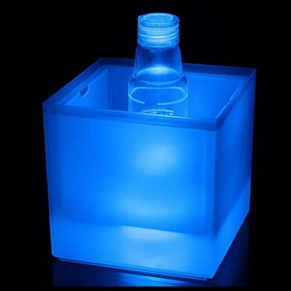 de almacenamiento de cubo de hielo LED amarillo para herramientas al aire libre Azul BLESIY Congelador