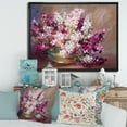 thumbnail image 2 of Designart 'Bouquet Of Still Life Lilacs ' Traditional Framed Canvas Wall Art Print, 2 of 5
