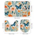 thumbnail image 3 of Watercolor Butterfly 4 Piece Shower Curtain Sets, with Non-Slip Rugs, Toilet Lid Cover And Bath Mat, for Bathroom Decor Set, 3 of 8