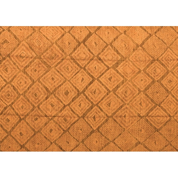 Ahgly Company Indoor Rectangle Abstract Orange Modern Area Rugs, 2' x 3'
