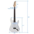 thumbnail image 6 of Tcbosik 39 inch Electric Guitar, Beginner Guitar Kit with Bag, Cord, Strap, Accessories and Tremolo Arm, White, 6 of 9