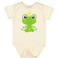 thumbnail image 3 of Inktastic Cute Frog, Green Frog, Frog Prince, Crown Boys or Girls Baby Bodysuit, 3 of 5