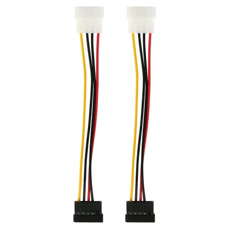 iMountek 4 Pin Male To 15Pin Female Data Cable Adapter Power Cable, 2 Packs