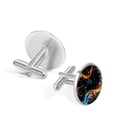 thumbnail image 3 of Note Elegant Stainless Steel Cufflinks Set for Men, for Formal Attire, Ideal for Business Meetings and Weddings, 3 of 6