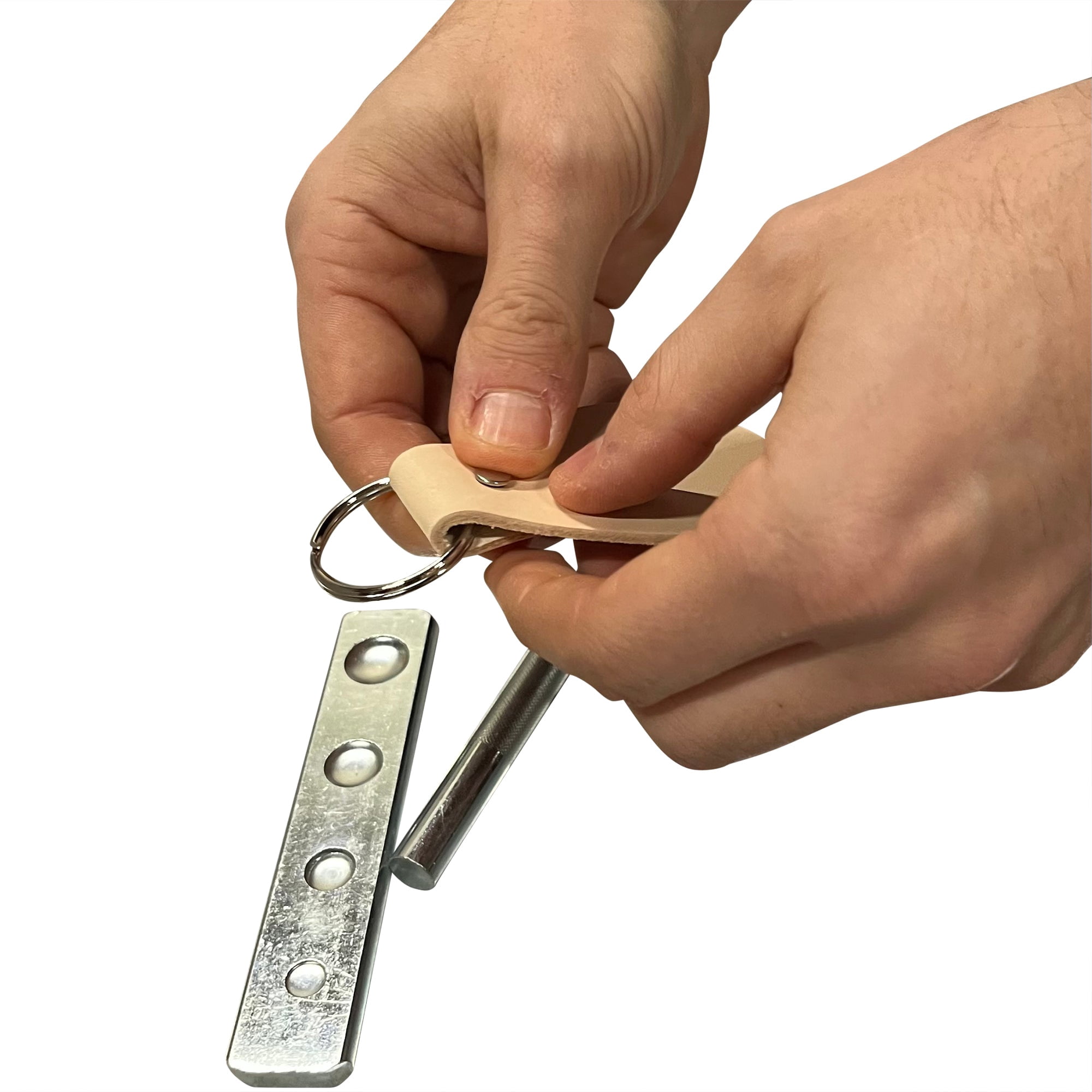 Zelikovitz Key Fob Kits 25 Pack - Vegetable Tanned Tooling Leather with Key Ring and Rivet