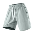 thumbnail image 6 of Hurxie Men's Athletic Running Shorts 7''/8'' with Zipper Pockets, Quick Dry Lightweight Gym Workout Basketball Shorts Green,2XL, 6 of 7