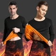 thumbnail image 5 of Htwon Thermal Underwear for Mens Set Long John Underwear Long Sleeve Base Layer Set (Gray, M), 5 of 20