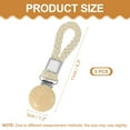 thumbnail image 2 of Uxcell 5 Pcs Clips para Toallas de Té con Lazo de Algodón para Colgar, Ganchos de Toalla de Metal de 4.3 Pulgadas, Perchas Multipropósito para Hogar Cocina Baño, Beige (Madera), 2 of 7
