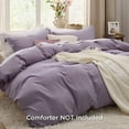 thumbnail image 2 of Purple Duvet Cover King Size - Soft Prewashed Set, 3 Pieces, 1 Duvet Cover, 2 of 8