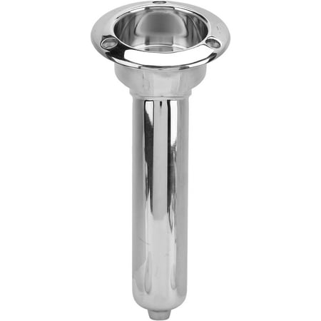 2 in 1 Boat Fishing Rod Cup Holder Stainless Steel Strong Structure 280mm Round Top Cup Holder for Yacht Ship