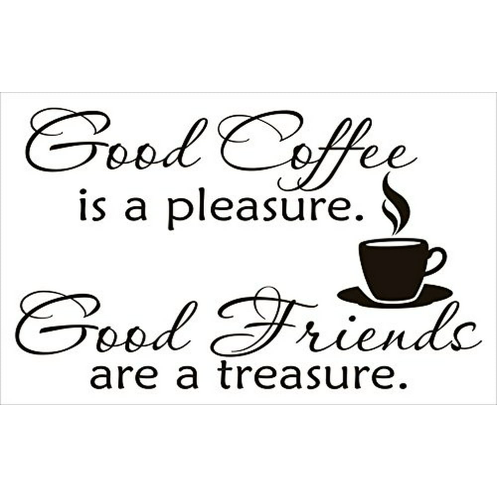 Good Coffee Is A Pleasure Good Friends Are A Treasure Kitchen Wall