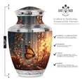 thumbnail image 2 of JAGASY Orange Butterfly Urn for Ashes - Funeral Large Urn for Ashes Adult Male - Grey Handmade Cremation Urns for Mom & Dad - Orange Leaf Urns for Parents - ( 10 Inch ), 2 of 7