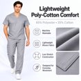 thumbnail image 4 of M&M SCRUBS Men's Cargo Scrub Set, 8 Pockets, Grey, 3XL, 4 of 8