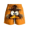 thumbnail image 6 of Yaoyar Men Swim Trunks 2026 Funny 3D Cartoon Expression Face Print Mens Beach Shorts Casual Boarding Short with Pockets, 6 of 6