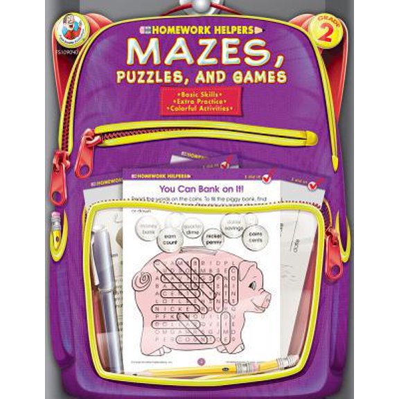 Pre-Owned Mazes, Puzzles, and Games, Grade 2 (Homework Helper) (Paperback) 0768207118 9780768207118