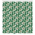 thumbnail image 3 of Avocado Shower Curtain, Pattern with Doodle Avocado Slices Cut in Half Seed and Leaves Print, Fabric Bathroom Set with Hooks, 69W X 70L Inches, Emerald Pale Green Brown, by Ambesonne, 3 of 3